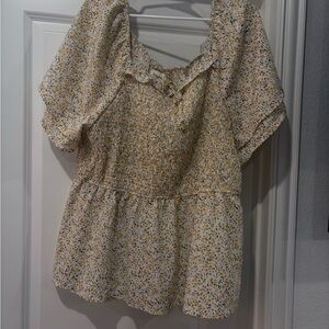 Hayden Cream and Yellow Floral Top